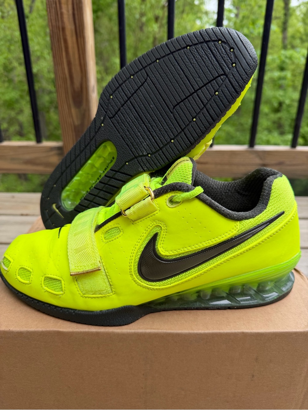 Men’s Nike Romaleos 2 “Volt” 476927-700 Weightlifting Training Shoes Sz 10.5 🔥